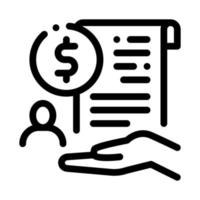 cash purchase agreement icon vector outline illustration