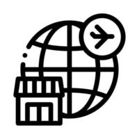 libre de impuestos en todo el mundo icono vector ilustración de contorno
