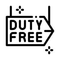 duty free pointer icon vector outline illustration