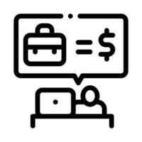 realtor services for money icon vector outline illustration