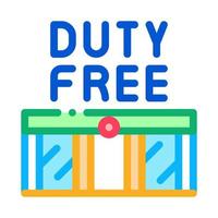 entrance to duty free shop icon vector outline illustration