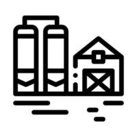 dairy farm icon vector outline illustration