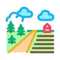 farm road icon vector outline illustration