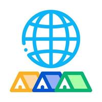 world travel icon vector outline illustration