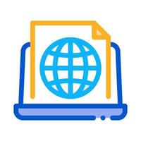 global search engine optimization document icon vector outline illustration