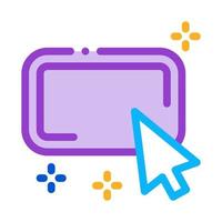 click on optimization button icon vector outline illustration