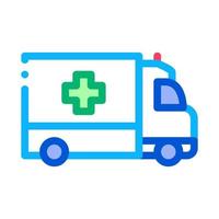 ilustración de contorno de vector de icono de coche de ambulancia