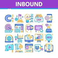 Inbound Marketing Collection Icons Set Vector