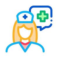 medical nurse icon vector outline illustration