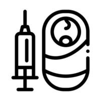 baby injection icon vector outline illustration