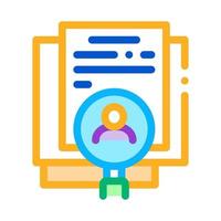 study of human documents icon vector outline illustration