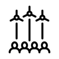 general review wind energy technicians icon vector outline illustration