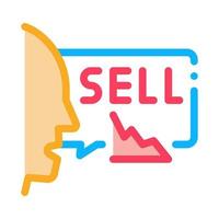 person seller icon vector outline illustration