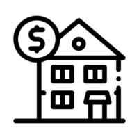 House Mortgage Icon Vector Outline Illustration