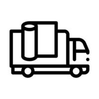 carpet cleaning truck icon vector outline illustration