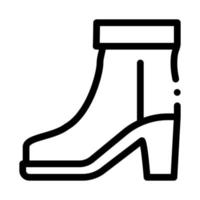 Boot Shoe Icon Vector Outline Illustration