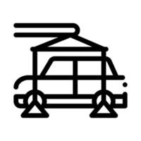 Evacuating Car Icon Vector Outline Illustration