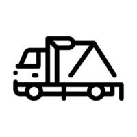 Evacuator Crane Icon Vector Outline Illustration