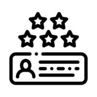 Review Stars Icon Vector Outline Illustration