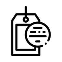 Blank Label Icon Vector Outline Illustration