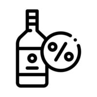 Drink Bottle Icon Vector Outline Illustration