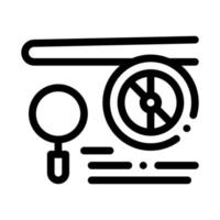 Engine Magnifier Icon Vector Outline Illustration