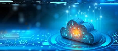 Cloud computing technology internet storage network. photo