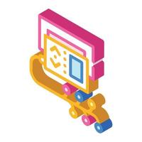 daily monitoring of rhythm isometric icon vector illustration