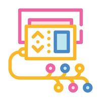 daily monitoring of rhythm color icon vector illustration