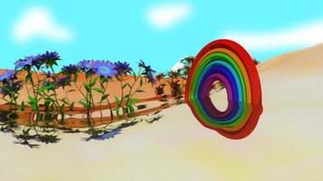 Rainbow Joy Background Video 3D Rendering photo