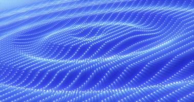 Abstract blue waves streaks circles of particles and dots futuristic rhythmic glowing magic energy. Abstract background photo