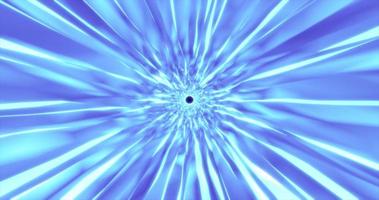 Abstract glowing blue futuristic energetic fast tunnel of lines and bands of magical energy in space. Abstract background photo