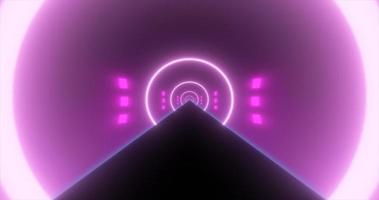 Abstract glowing neon retro tunnel round bright shiny multicolored beautiful. Abstract background photo