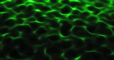 Green energy waves from particle dots and stripes lines glowing futuristic beautiful. Abstract background photo
