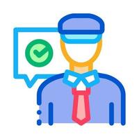 Policeman Access Icon Vector Outline Illustration