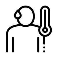 Body Temperature Icon Vector Outline Illustration