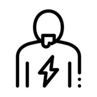 Lightning On Body Icon Vector Outline Illustration