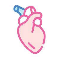 heart human organ color icon vector illustration