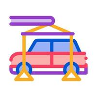 Evacuating Car Icon Vector Outline Illustration