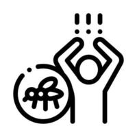 Human Mosquito Icon Vector Outline Illustration