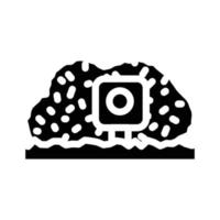 photo trap gadget glyph icon vector illustration