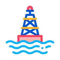 Sea Light Buoy Icon Vector Outline Illustration