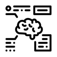 Brain Feature Icon Vector Outline Illustration