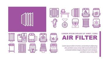 Air Filter Accessory Landing Header Vector