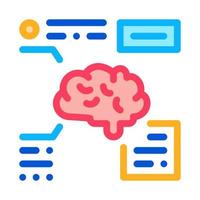 Brain Feature Icon Vector Outline Illustration