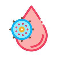 gota de agua virus icono vector contorno ilustración