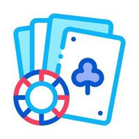 Playing Cards Icon Vector Outline Illustration