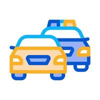 Police And Criminal Car Icon Outline Illustration vector