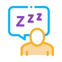 Human Zzz In Quote Frame Icon Outline Illustration vector