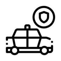 Police Car Machine Icon Outline Illustration vector